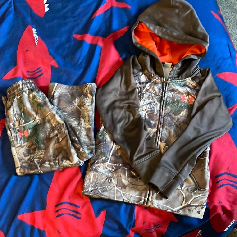 Kids Camouflage Hoodie and Pants Set